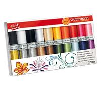 Gütermann creativ Set hilo para bordar a máquina con 20 bobinas en colores diferentes