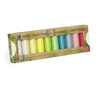 Gütermann creativ Sew-All rPET Set de Hilos de Coser, 10 Bobinas de 100m, 100% Poliéster Reciclado Ecológico para Todo Tipo de Telas, Colores Surtidos en Caja de Papel Sostenible
