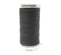 Gütermann Denim Hilo de coser de poliéster para tela vaquera, 100 m por bobina, gris oscuro