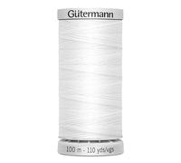 Gütermann Hilo M782 Extra Fuerte Hilo de Poliéster 100m para Máquina de Coser para Todas las Costuras Muy Tensas (Blanco)