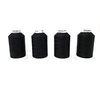 Gütermann miniking Juego Universal de Hilo Overlock de Hilo Cover Lock 4 konen por 1000 m (0000 Negro) para Máquina de Coser overlock o Cover Lock de Coser