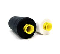 Gütermann Sew All Mara 120 hilo de coser de poliéster 1000 m, universal, antidesgarros y resistente a los rayos UV (blanco/negro, 2)