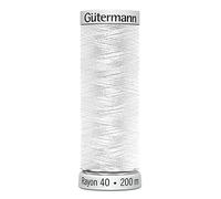 Gütermann Sulky Rayón 40 200 m Uni 1001, color blanco