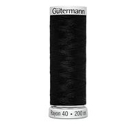 Gütermann Sulky Rayón 40 200 m Uni 1005, color negro