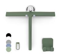 Gütewerk Duschabzieher SilikonAbzieher Duschabzieher Hygienischer Abzieher für Badezimmer, Duschwand & Fenster Badezimmer Zubehör 28cm Duschabzieher mit Halterung ohne Bohren