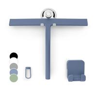 Gütewerk Duschabzieher SilikonAbzieher Duschabzieher Hygienischer Abzieher für Badezimmer, Duschwand & Fenster Badezimmer Zubehör 28cm Duschabzieher mit Halterung ohne Bohren