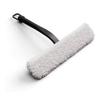 GÜTEWERK Rasqueta Limpiacristales y Trapo 2 en 1, Limpia Mamparas Ducha Cristal, Limpiador Mampara 28cm para Limpiar Cristales y Coches, Limpia Cristales Ducha Silicona, Rasqueta Cristales