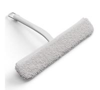 GÜTEWERK Rasqueta Limpiacristales y Trapo 2 en 1, Limpia Mamparas Ducha Cristal, Limpiador Mampara 28cm para Limpiar Cristales y Coches, Limpia Cristales Ducha Silicona, Rasqueta Cristales