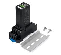 GUETNEU Relé de pantalla digital LCD, retardador de control de tiempo dual con enchufe de terminal enchufable, relé de retardo 4PDT de 14 pines 12 V CC (H3Y-4)