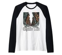 Gueto distópico Edificio prefabricado Oscuro Bloque del Este Camiseta Manga Raglan
