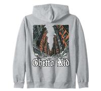 Gueto distópico Edificio prefabricado Oscuro Bloque del Este Sudadera con Capucha