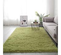 GueTTO Alfombra Shaggy mullida Lavable a máquina, Alfombra Confortable Pelo Largo, decoración contemporánea para dormitorios, Salones y Habitaciones Adolescentes,Green b,200 * 250cm