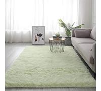 GueTTO Alfombra Shaggy mullida Lavable a máquina, Alfombra Confortable Pelo Largo, decoración contemporánea para dormitorios, Salones y Habitaciones Adolescentes,Green a,100 * 200cm
