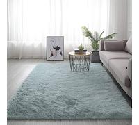 GueTTO Alfombra Shaggy mullida Lavable a máquina, Alfombra Confortable Pelo Largo, decoración contemporánea para dormitorios, Salones y Habitaciones Adolescentes,Azul,140 * 200cm