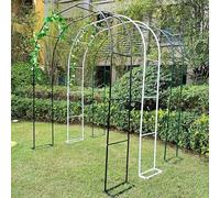 GueTTO Arco de Jardín de Hierro Robusto Trellis Negro Resistente a la Intemperie para Plantas Trepadoras Flores para Jardín Decoración Boda Fiesta,280×220×40cm