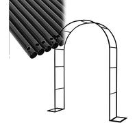 GueTTO Arco de Jardín de Hierro Robusto Trellis Negro Resistente a la Intemperie para Plantas Trepadoras Flores para Jardín Decoración Boda Fiesta,240×220×40cm