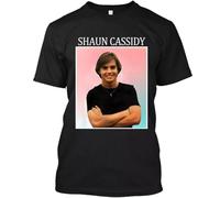 GUEWBF Shaun Cassidy American Actor Music Retro Graphic Art Vintage T ShirtBlackM