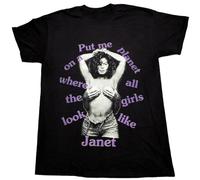 GUEWBF Vintage 1990s Janet Jackson Sexy Shirt All Size UnisexBlack3XL