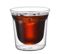 Guezas de paredes dobles: taza de vidrio aislada, lipe de labio único | Taza de café resistente al calor duradera, vaso transparente de whisky de vino, elegante soporte de bebidas de cóctel con estilo