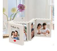 Gufacai Bloque de fotos de ladrillo de construcción personalizado, rompecabezas de fotos personalizado de 5/8, bloques de construcción de rompecabezas plegables, regalo para papá/mamá, recuerdo de