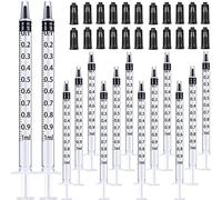 Gufastoe 100pcs 1ml Jeringa de Plastico(sin aguja) con Tapas, Alimentación de animales de compañía o para uso industrial