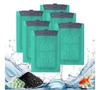 Gufastoe Almohadillas de filtro de repuesto compatibles con EasyCrystal Filter 250, adecuadas para EasyCrystal FilterBox 300, 6 unidades de almohadillas de repuesto con carbón activo y zeolitas