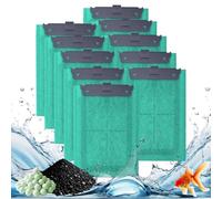 Gufastoe Almohadillas de filtro de repuesto compatibles con filtro Tetra EasyCrystal 250, adecuado para EasyCrystal FilterBox 300, 10 unidades de almohadillas de repuesto con carbón activo y zeolitas
