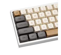 Guffercty kred XDA Profile Keycaps 125 Retro PBT Key Cap Cover Set Dye Sublimation ANSI US Layout for Cherry Mx Switch Mechanical Keyboard (XDA/Ember)