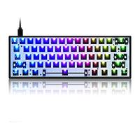 Guffercty kred GK61 GK61X - Funda para placa PCB con 60% de teclado RGB intercambiable en caliente, kit de bricolaje con cable Tyce-C para interruptor de 3/5 pines (GK61X negro)