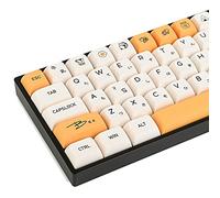 GTSP XDA Honey Milk Keycaps PBT Japanese Bee keycap 140-Key Set for Cherry MX Covers Fullsize 60% 65% 75% Keyboard（XDA/Honey Milk）