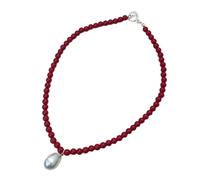 [GUFUN] Collar de cuentas coloridas para mujer, ajustable, colgante de gota de perla, cadena para el cuello, gargantilla bohemia, accesorios coloridos para fiesta