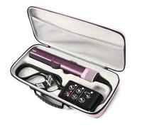 Guganas Funda rígida de viaje de poliuretano para alisador Dyson Airstrait HT01 y fuente de alimentación, impermeable, a prueba de golpes, funda de transporte de almacenamiento (rosa)