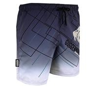 GUGGEN Banador de Natacion para Hombre Traje de Bano Color Negro Blanco L