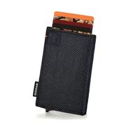GUGGIARI® Cartera Tarjetero Hombre con Monedero y Bolsillo Cortesía - Cierre Magnético - RFID de Aluminio - Black Carbon