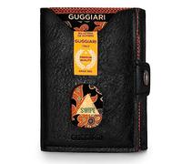 GUGGIARI Zen®Portafoglio Uomo Piccolo, Portafoglio Uomo Slim con Porta Carte di Credito, Porta monete E Contanti-Compatto portacarte di credito da Uomo, Portafoglio Piccolo, Idea Regalo Uomo-Black&R
