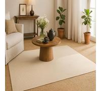GUGJHFVH Alfombras Salon, Antideslizante Alfombra de Área, Alfombra de Pelo Corto Suave para Dormitorio Área Interior Beige Geométrico Moderno, 160x230cm