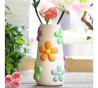 GUGUGO Jarrón de Flores Pastel para Flor, decoración de Hongos Funky arcoíris de 8 Pulgadas de Alto, jarrones eclécticos para Flores, jarrón Decorativo Colorido único, Bonita decoración de habitación