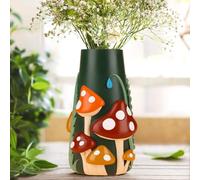 GUGUGO Jarrón para decoración, jarrón de Hongos Coloridos, decoración de Hongos arcoíris Funky, jarrones estéticos para Flores, jarrones Decorativos para centros de Mesa, Mesa de Comedor, Sala de