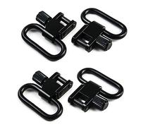 GUGULUZA 4 Piezas 2,54 cm Desmontaje Rápido Giratoria para Correa Portafusil, Metal, Negro