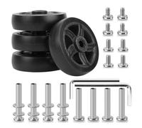 GUGULUZA 4 piezas de repuesto de rueda silenciosa de equipaje, piezas de rueda de repuesto de equipaje de 50 mm/55 mm para maleta, bolsa de ruedas de equipaje de mano, 50 x 18 mm, 50x18mm