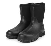 GUGULUZA Botas de neopreno con aislamiento, medias botas Wellington para hombres, impermeables, para caza, pesca, jardín, Black, 42 2/3 EU