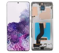 Gugxiom 6.7 AMOLED Original para S20 Plus, Pantalla Táctil Digitalizador Asamblea S20 Plus 5G SM G986B, Reemplazo de Pantalla LCD con Marco, Probado Antes del Envío (Silver)