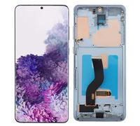 Gugxiom 6.7 AMOLED Original para S20 Plus, Pantalla Táctil Digitalizador Asamblea S20 Plus 5G SM G986B, Reemplazo de Pantalla LCD con Marco, Probado Antes del Envío (Blue)