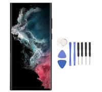 Gugxiom AMOLED para S22 Ultra, Pantalla LCD LED Digitalizador de Pantalla Táctil para S22ultra 5G SM S908B, Reemplazo de Pantalla LCD con Marco, Probado Antes del Envío (Black)