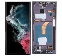 Gugxiom AMOLED para S22 Ultra, Pantalla LCD LED Digitalizador de Pantalla Táctil para S22ultra 5G SM S908B, Reemplazo de Pantalla LCD con Marco, Probado Antes del Envío (Rojo