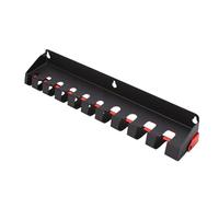 Gugxiom Barra de Palanca con Cerradura, Colgador de Pared, Estante de Almacenamiento Montable, Soporte de Herramientas de Metal Resistente para Taller, Cobertizo, Garaje, Vehículo, Capacidad para 10