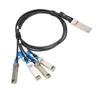 Gugxiom Cable DAC 100G QSFP28 de 1 Metro, Cable de Cobre de Conexión Directa QSFP28 a 4 SFP28, Pasivo de Alta Velocidad para Apilamiento y Conexión en Cascada de Dispositivos Big Data