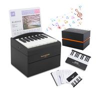 Gugxiom Calendario de Piano 2025, Calendario de Piano de Mesa 2025 Reproducible con 52 Semanas de Partituras en 27 Tarjetas, Mini Calendario 3D con Música para Fans, Amigos, Amantes del Piano