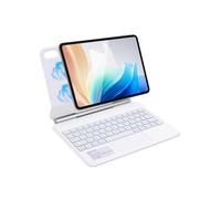 Gugxiom Funda con teclado para iPad 11 A16 2025/10 10,9 pulgadas 2022, teclado mágico con panel táctil, retroiluminación Magic Keyboard Case (blanco)