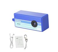 Gugxiom Mini Llavero Cámara Digital Grabadora de Vídeo HD 1080P con Pantalla de 0,96 Pulgadas y Gran Angular de 130°, Mini Llavero de Cámara con 5 Filtros Retro para Grabación Diaria de (Blue)